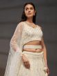 Pearl White Heavy Embroidered Lehenga Choli