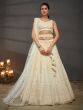 Off White Heavy Embroidered Net Lehenga Choli