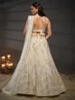 White Sequins Enhanced Net Lehenga Choli