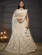 White Sequins Enhanced Net Lehenga Choli