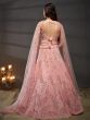 Pink Sequins Embroidered Lehenga Choli In Net