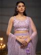 Lilac Cutdana Enriched Lehenga Choli In Net