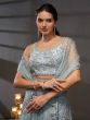 Soft Blue Sequins Adorned Net Lehenga Choli 