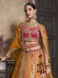 Yellow Zari Enriched Traditional Lehenga Choli In Silk