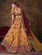 Mustard Yellow Bridal Lehenga Choli In Stone Embellishments