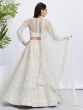 White Net Lehenga Choli In Heavy Embroidery