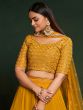 Yellow Georgette Lehenga Choli In Sequins Work