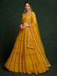 Yellow Georgette Lehenga Choli In Sequins Work