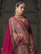 Maroon Heavy Stone Embroidered Bridal Lehenga Set In Velvet