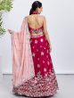 Rani Pink Sequins Enhaced Lehenga Choli In Georgette