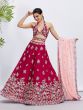 Rani Pink Sequins Enhaced Lehenga Choli In Georgette