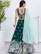 Rama Green Chiffon Embroidered Lehenga Choli Set