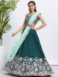 Dark Green Bridesmaid Lehenga Choli In Sequins Work