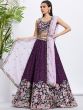 Wine Bridesmaid Lehenga Choli In Sequins Embroidery