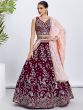 Maroon Wedding Wear Lehenga Choli With Dupatta