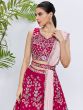 Rani Pink Bridesmaid Lehenga Choli In Thread Work