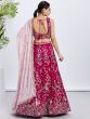 Rani Pink Bridesmaid Lehenga Choli In Thread Work