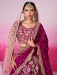 Rani Pink Zari Embellished Bridal Lehenga Choli