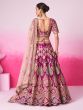 Rani Pink Zari Embellished Bridal Lehenga Choli