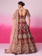 Red Traditional Bridal Lehenga Choli In Zari Embroidery