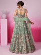 Green Bridesmaid Lehenga Choli In Zari Embroidery