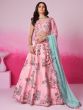 Pink Silk Lehenga Choli With Shaded Dupatta