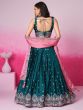 Teal Green Wedding Lehenga Choli In Georgette