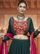 Deep Green Viscose Silk Lehenga Choli with Dupatta