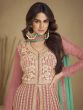 Dusty Pink Indo Style Lehenga Choli In Zari Work