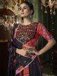 Red And Black Navratri Lehenga Choli In Cotton