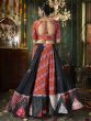 Red And Black Navratri Lehenga Choli In Cotton