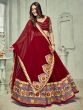 Deep Red Navratri Lehenga Choli In Georgette