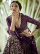 Wine Purple Georgette Lehenga Choli In Sequins Work