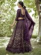 Wine Purple Georgette Lehenga Choli In Sequins Work