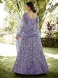 Lavendar Purple Sequins Embroidered Lehenga Choli In Net