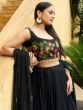 Black Resham Embroidered Lehenga Choli In Georgette