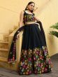 Black Resham Embroidered Lehenga Choli In Georgette