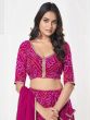 Magenta Pink Bandhani Printed Lehenga Choli