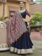 Black Navratri Lehenga Choli With Phulkari Dupatta