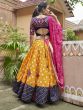 Yellow Navratri Lehenga Choli With Bandhani Dupatta