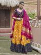 Yellow Navratri Lehenga Choli With Bandhani Dupatta