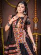 Black Navratri Dress Lehenga Choli In Resham Embroidery