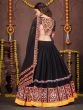 Black Navratri Dress Lehenga Choli In Resham Embroidery