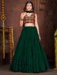 Dark Green Navratri Lehenga Choli With Thread Embroidery