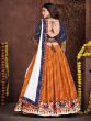 Orange Yellow Bandhej Printed Navrati Lehenga Choli