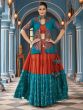 Multicolor Jacket Style Lehenga Choli In Thread Work