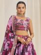 Lilac Printed Lehenga Choli With Dupatta