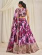 Lilac Printed Lehenga Choli With Dupatta