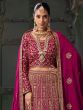 Magenta Pink Zari Embellished Bridal Lehenga Choli 