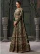 Green Stone Embellished Georgette Lehenga Choli